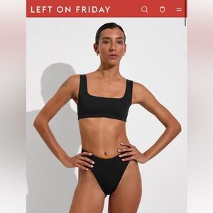 NWT! Left On Friday Throwback Black Bikini Bottom